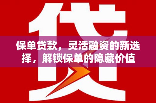 满州保单贷款，灵活融资的新选择，解锁保单的隐藏价值