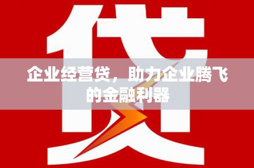 满州企业经营贷，助力企业腾飞的金融利器