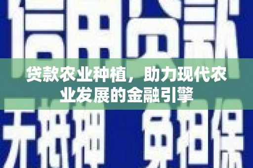 满州贷款农业种植，助力现代农业发展的金融引擎