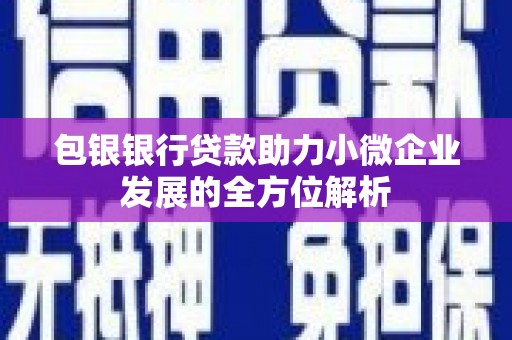 满州包银银行贷款助力小微企业发展的全方位解析