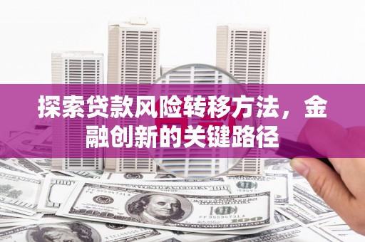 满州探索贷款风险转移方法，金融创新的关键路径