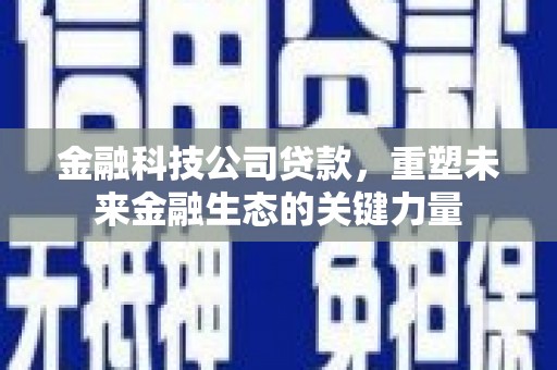 满州金融科技公司贷款，重塑未来金融生态的关键力量