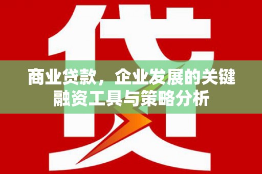 满州商业贷款，企业发展的关键融资工具与策略分析