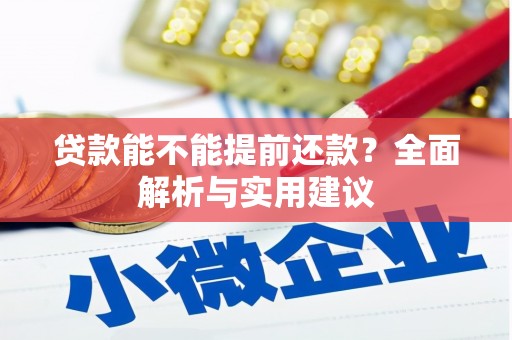满州贷款能不能提前还款？全面解析与实用建议
