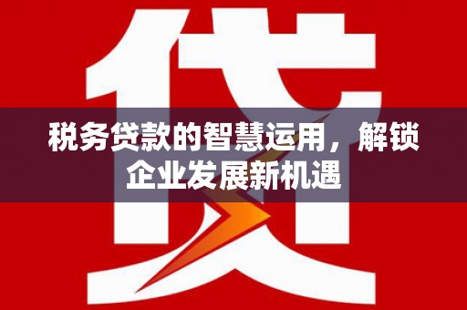满州税务贷款的智慧运用，解锁企业发展新机遇