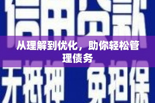 满州从理解到优化，助你轻松管理债务